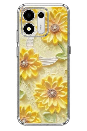 Honor X7e Plus 5G Uyumlu Rölyef Bahçesi Baskılı Silikon Kılıf