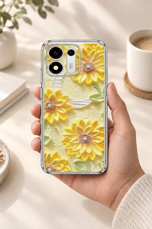 Honor X7e Plus 5G Uyumlu Rölyef Bahçesi Baskılı Silikon Kılıf
