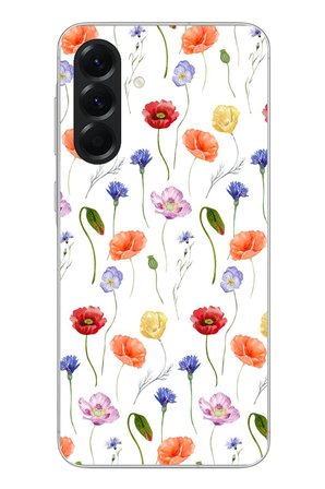 Samsung Galaxy A56 Uyumlu Sade Tek Çiçekler Baskılı Silikon Kılıf