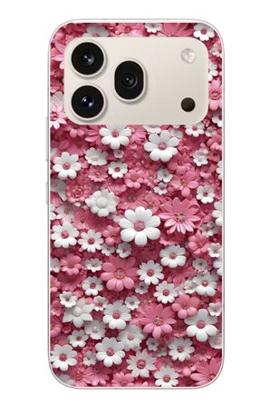 Honor 600 Pro Uyumlu Beyaz Pembe Papatyalar Baskılı Silikon Kılıf