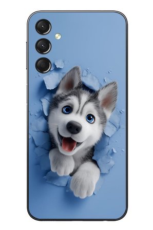 Samsung Galaxy A24 Uyumlu Sibirya Kurdu Baskılı Silikon Kılıf