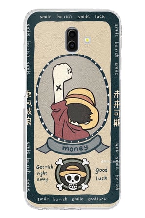 Samsung Galaxy J6 PLUS Uyumlu One Piece Dolar Baskılı Silikon Kılıf