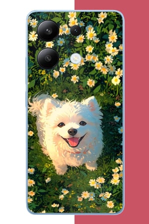Redmi Note 13 4G Uyumlu kaniş köpek Baskılı Silikon Kılıf