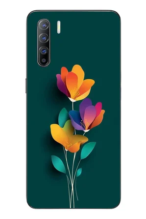 Oppo Reno 3 Uyumlu Modernizimin Çicekleri Baskılı Silikon Kılıf