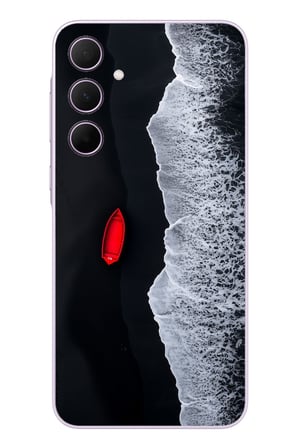 Samsung Galaxy A35 Uyumlu Kırmızı Tekne Yalnız Baskılı Silikon Kılıf