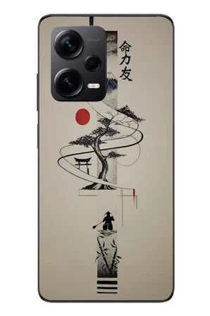 Redmi Note 12 Pro Plus Uyumlu Japon Felsefesi Baskılı Silikon Kılıf