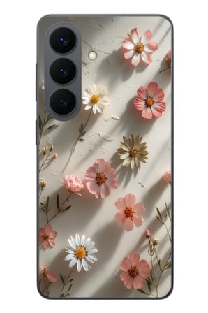 Samsung Galaxy S26 Uyumlu Papatya Çiçekleri Baskılı Silikon Kılıf