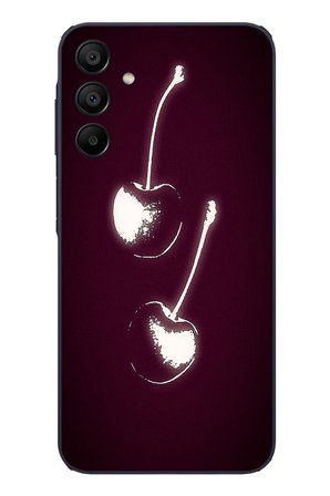 Samsung Galaxy A15 Uyumlu İki Kiraz Baskılı Silikon Kılıf