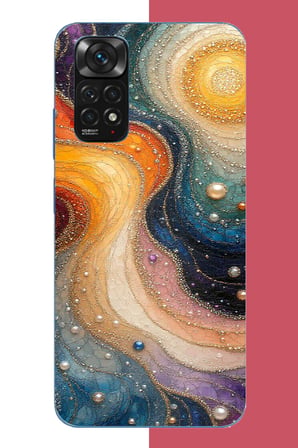 Redmi Note 11-11S Uyumlu renkli uzay Baskılı Silikon Kılıf