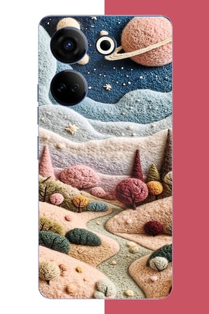 Tecno Camon 20-20 PRO Uyumlu plato ve uzay Baskılı Silikon Kılıf