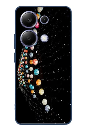 Poco X7 Pro Uyumlu Gezegenlerin Dansı Baskılı Silikon Kılıf