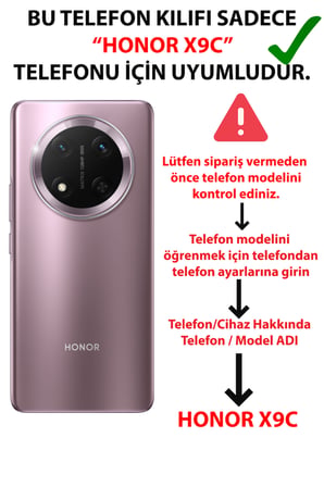 Honor X9C Uyumlu Pembe Çiçek Desenli Baskılı Silikon Kılıf