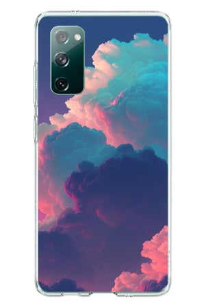 Samsung Galaxy S20 FE Uyumlu Renkli Doğal Bulutlar Baskılı Silikon Kılıf
