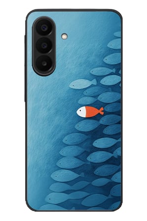 Samsung Galaxy A27 Uyumlu Balıklar Yüzüyor Baskılı Silikon Kılıf