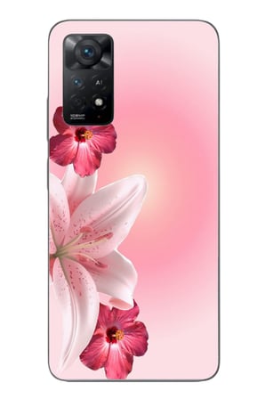Redmi Note 11E Uyumlu Tematik Çiçek Baskılı Silikon Kılıf
