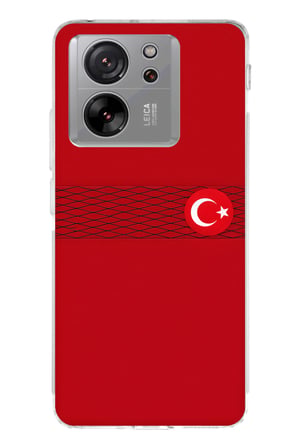 Xiaomi Mi 13T-13T PRO Uyumlu Türk Milli Takım Izgara Desenli Forma Baskılı Silikon Kılıf