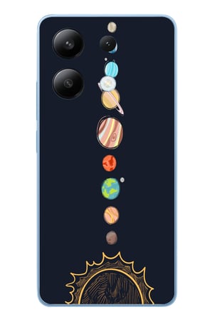 Redmi Note 13 4G Uyumlu Gezegenler Baskılı Silikon Kılıf