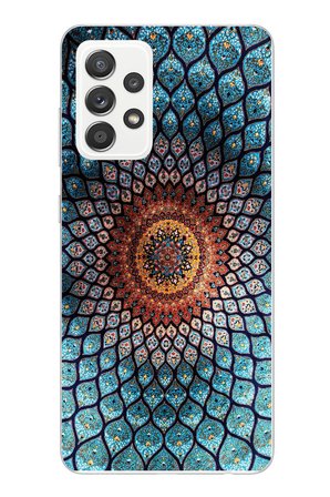 Samsung Galaxy A52 Uyumlu İran Dokuması Baskılı Silikon Kılıf