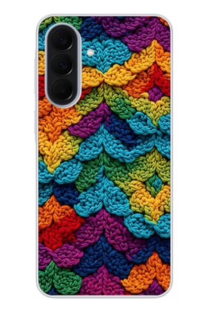 Samsung Galaxy A37 Uyumlu Renkli Örgüler Baskılı Silikon Kılıf