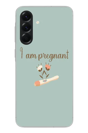 Samsung Galaxy A56 Uyumlu I'm Pregnant Baskılı Silikon Kılıf