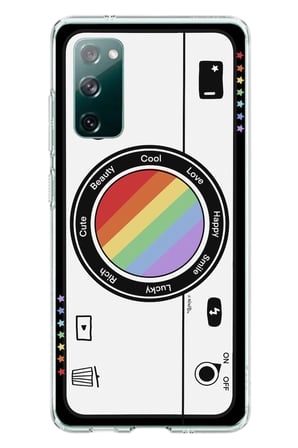Samsung Galaxy S20 FE Uyumlu Gökkuşaklı Makine Baskılı Silikon Kılıf
