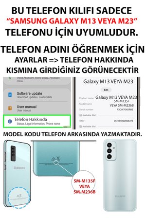 Samsung Galaxy M13-M23 Uyumlu Arı ve Papatyalar Baskılı Silikon Kılıf