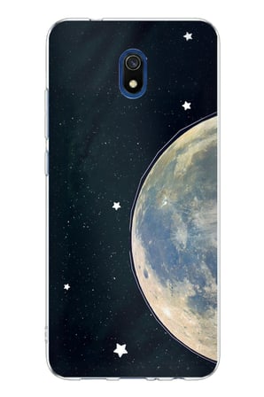 Redmi 8A Uyumlu Minimalist Galaksi Yıldızlı Gece Baskılı Silikon Kılıf