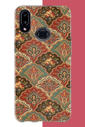 Samsung Galaxy A10S Uyumlu Çini Motif Baskılı Silikon Kılıf