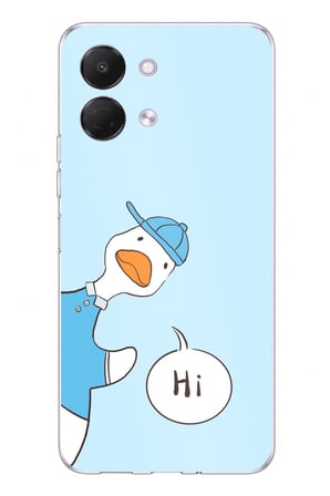 Tecno Spark GO 3 Uyumlu Merhaba Ördek Baskılı Silikon Kılıf