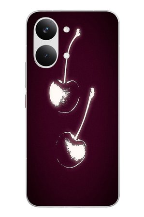POCO X8 Pro Max Uyumlu İki Kiraz Baskılı Silikon Kılıf