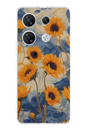 Infinix GT 20 PRO Uyumlu Yıldızlı Ayçiçekleri Baskılı Silikon Kılıf
