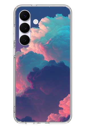Samsung Galaxy S25 FE Uyumlu Renkli Doğal Bulutlar Baskılı Silikon Kılıf