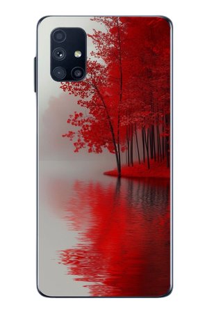 Samsung Galaxy M51 Uyumlu Sonbahar Gölü Baskılı Silikon Kılıf