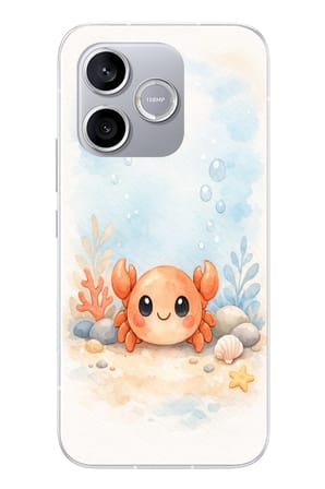 Honor 600 Lite Uyumlu Sevimli Yengeç Baskılı Silikon Kılıf