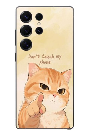 Samsung Galaxy S25 Ultra Uyumlu Dont Touch My Phone Baskılı Silikon Kılıf