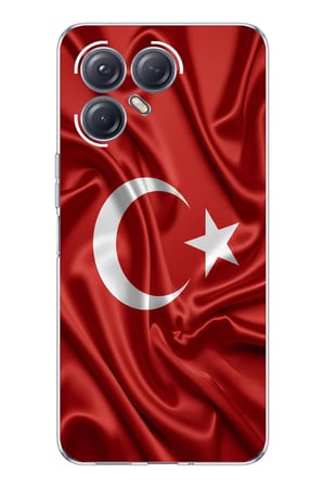 Tecno Pova 7 ULTRA 5G Uyumlu Türk Bayrağı Baskılı Silikon Kılıf