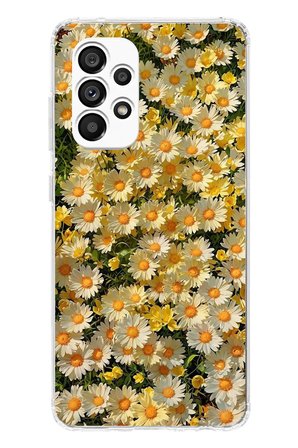 Samsung Galaxy A23 Uyumlu Papatya Bahçesi Sulu Boya Baskılı Silikon Kılıf