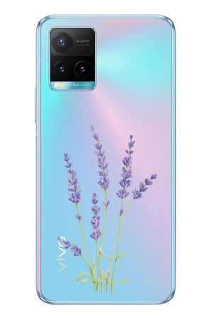 Vivo Y21S/Y33S/Y32 Uyumlu Lavanta Çiçek Tasarımlı Baskılı Silikon Kılıf