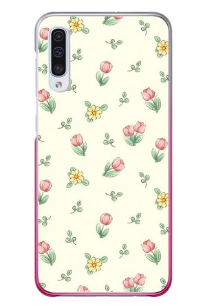 Samsung Galaxy A50 Uyumlu Lale Çiçekleri Baskılı Silikon Kılıf