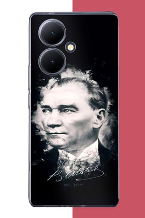 Vivo V29 Lite 5G Uyumlu atatürk portre Baskılı Silikon Kılıf