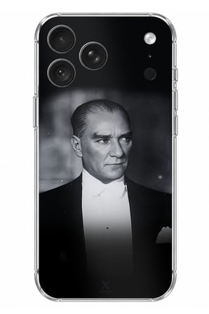 iPhone 18 PRO Uyumlu Zarafet ve Asalet: Atatürk Smokinli Baskılı Silikon Kılıf