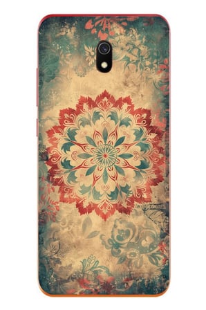 Redmi 8A Uyumlu Ebru Çizgisel Baskılı Silikon Kılıf