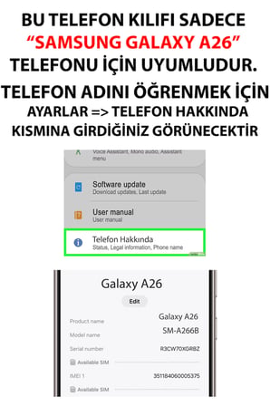 Samsung Galaxy A26 Uyumlu Elhamdülillah Tesbih Baskılı Silikon Kılıf