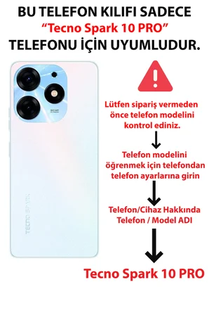 Tecno Spark 10 Pro Uyumlu Romantik Sevimli Ayıcık Baskılı Silikon Kılıf