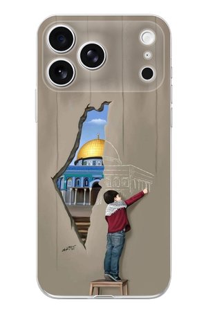 İphone 17 PRO Uyumlu Mescid-i Aksa Duvar Baskılı Silikon Kılıf