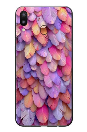Samsung Galaxy M20 Uyumlu Tüylü Kalpler Baskılı Silikon Kılıf