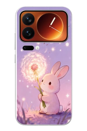 Xiaomi 17 Pro Max Uyumlu Büyülü Tavşan Baskılı Silikon Kılıf