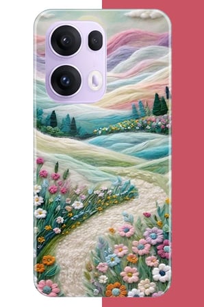 OPPO Reno 13 PRO Uyumlu çiçekli plato Baskılı Silikon Kılıf