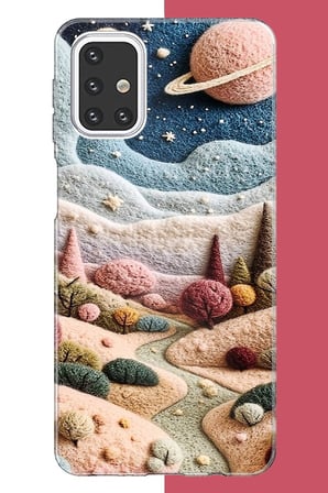 Samsung Galaxy M31s Uyumlu plato ve uzay Baskılı Silikon Kılıf