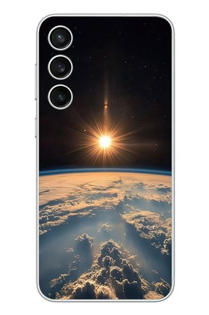 Samsung Galaxy S23 Fe Uyumlu Uzay Günbatımı Baskılı Silikon Kılıf